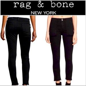 Black 'Denny' High Rise Skinny Ankle Jeans $225